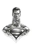 Superman logo tattoo design idea