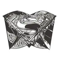 Superman logo alone tattoo design idea