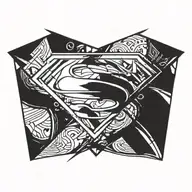 Superman logo alone tattoo design idea