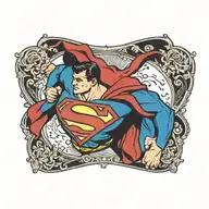 Superman logo alone tattoo design idea