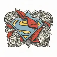 Superman logo alone tattoo design idea