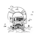 bus tattoo design idea