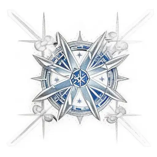 southern cross constellation and the knights of the zodiac and winter tattoo design idea