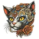 treashire cat from alice madness returns tattoo design idea