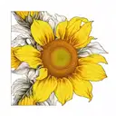 single sunflower tattoo design idea