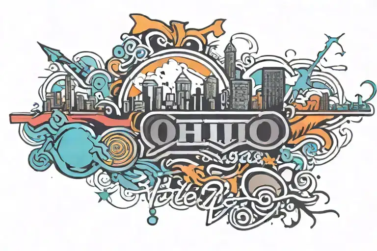 state of ohio themed tattoo design tattoo design idea
