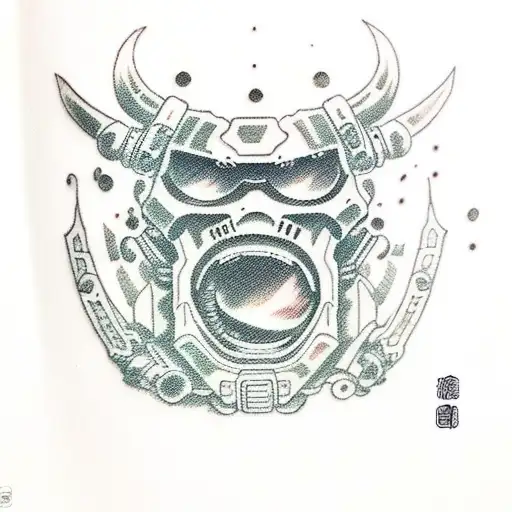 doom slayer tattoo design idea