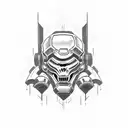 doom slayer  tattoo design idea