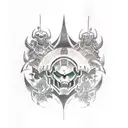 doom slayer tattoo design idea