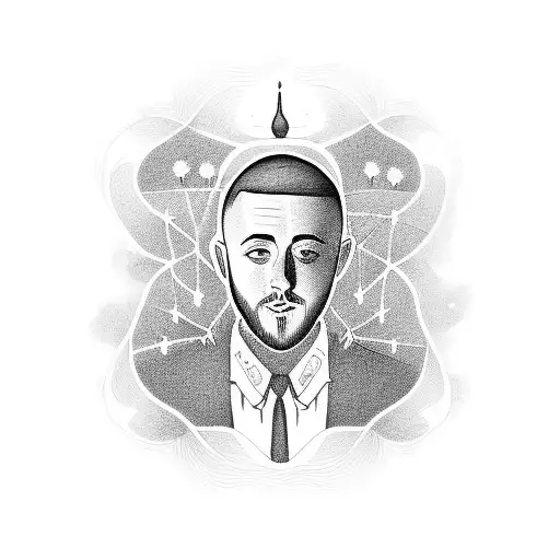 Mac Miller inspired tattoo focusing on accepting the life around you tattoo design idea