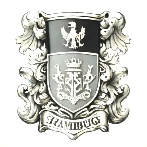 Hamburg coat of arms tattoo design idea