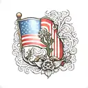 american flag with mexican roots   tattoo design idea