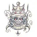 creepy jester tattoo design idea