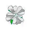 Four-leaf clover  tattoo design idea