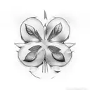 Four-leaf clover  tattoo design idea