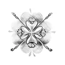 Four-leaf clover  tattoo design idea