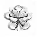 Four-leaf clover  tattoo design idea