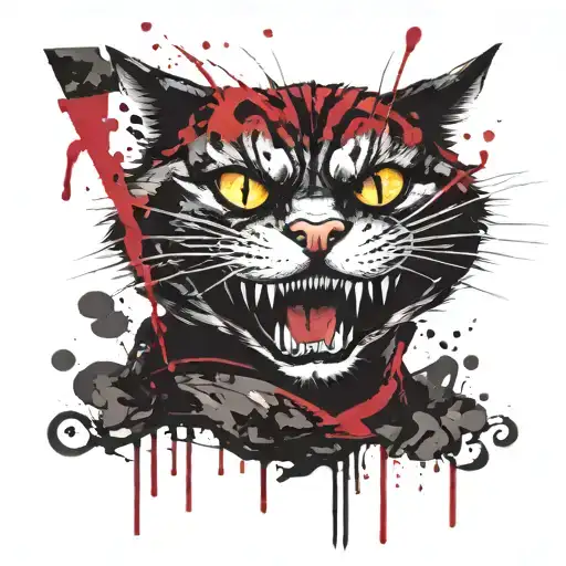 Cheshire cat tattoo design idea
