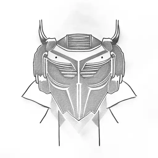 MF DOOM mask tattoo design idea