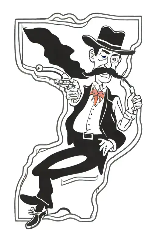 doc Holliday I'm your huckleberry tattoo design idea