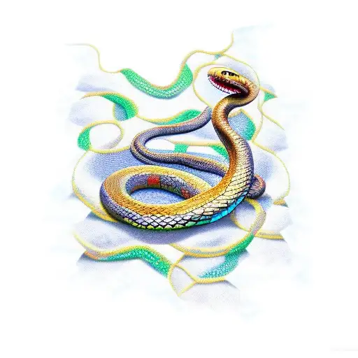 Snake with bible verses covering it, the words of which look like scales. tattoo design idea