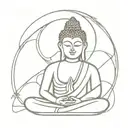 buddha and shiva tattoo design idea