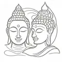 buddha and shiva tattoo design idea