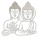 buddha and shiva tattoo design idea