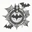 batman dead tattoo design idea