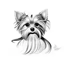 yorkie tattoo design idea