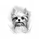 yorkie tattoo design idea
