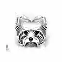 yorkie tattoo design idea