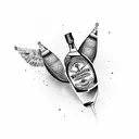 tequila shot tattoo design idea