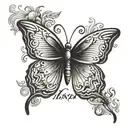 butterfly flying kenya name tattoo tattoo design idea