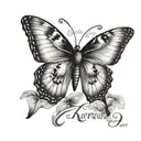 butterfly flying kenya name tattoo tattoo design idea