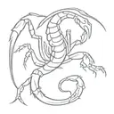 scorpion  crocdile tattoo design idea