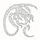 scorpion  crocdile tattoo design idea