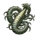 scorpion  crocdile tattoo design idea