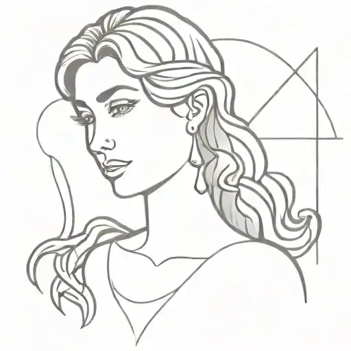 victoria roman goddess simple  tattoo design idea