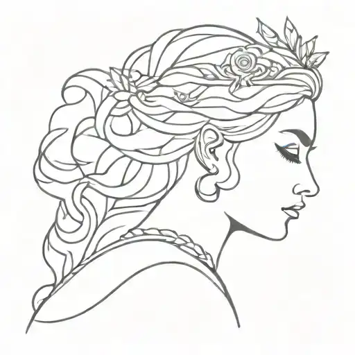 Roman Goddess Victoria   tattoo design idea