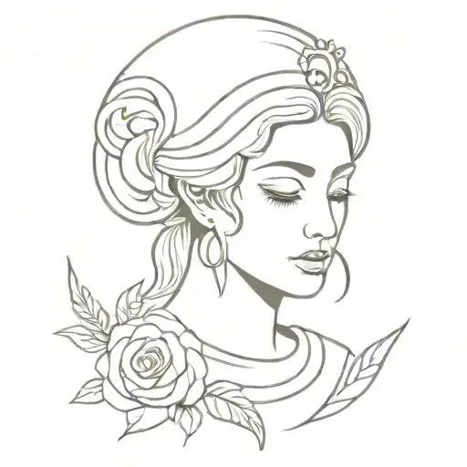 Roman Goddess Victoria   tattoo design idea