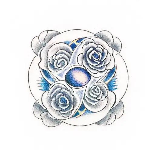 Yin and Yang amor tattoo design idea