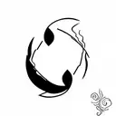 Yin and Yang amor tattoo design idea