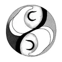 Yin and Yang amor tattoo design idea
