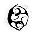 Yin and Yang amor tattoo design idea