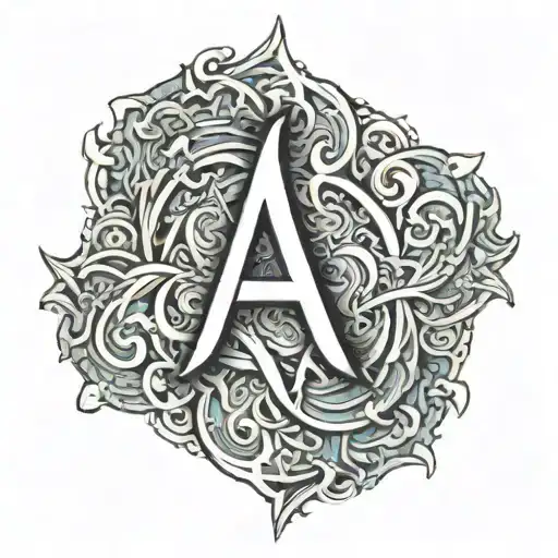 combine a large "A" and (equal size "E" and "J" making a logo tattoo design idea