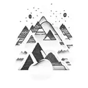 Mountain Scene tattoo design idea