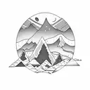 Mountain Scene tattoo design idea
