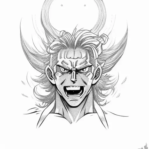 all might hair tattoo design idea