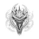 zombie dragon tattoo design idea